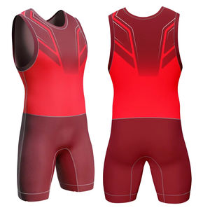 Ensemble short et débardeur pour homme, couleur rouge, blocs de couleurs, spandex, polyester, tissu respirant, vêtements de loisirs, taille adulte - Product Image 5