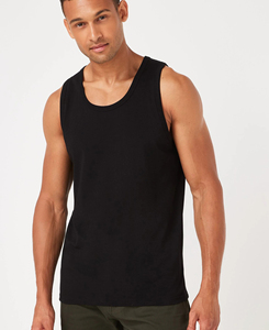 Débardeur sans manches noir pour homme, col rond, tricoté, couleur unie, style streetwear, qualité supérieure, en polyester, prix abordable - Product Image 2