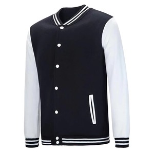 Hot Selling New Design <b>Men</b> Varsity <b>Jackets</b> Good Manufacturing Bulk Quantity Solid Color Winter <b>Jacket</b> Stand Collar Canvas - Product Image 2