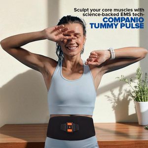 Ensemble complet de ceinture abdominale pulsée avec unité de contrôle rechargeable, électrode de ceinture étendue, gel, chargeur, manuel, carte de garantie - Product Image 3