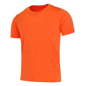 T-shirt en tricot uni violet à col rond et manches courtes pour homme, coupe classique, vêtement décontracté - Product Image 5