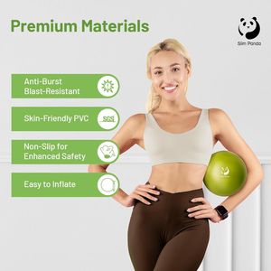 Ballon de Pilates anti-éclatement de 9 pouces, petit ballon de yoga pour l'entraînement de stabilité, renforcement du tronc et outil d'exercice de physiothérapie - Product Image 6