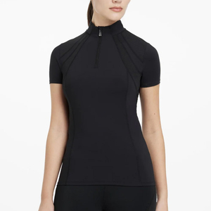 Camisetas de equitación para mujer de secado rápido, transpirables, ligeras, de bambú y spandex, personalizables, capas base, ropa ecuestre - Product Image 1