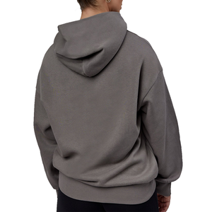 Sudadera con Capucha Extra Grande para Mujer, de Color Sólido, Hombros Caídos, Manga Larga, de Algodón, Fabricante - Product Image 4
