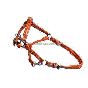 Premium Quality Fancy <b>Stitching</b> and Padding Tan Brown Leather Horse Halter for Horse Riding From Indian Supplier - Product Image 5