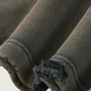Sudadera con Capucha Extra Grande para Hombre, Color Sólido, Felpa de Algodón Lavado, Estilo Casual Urbano, Corte Regular, Estilo Otoñal - Product Image 6