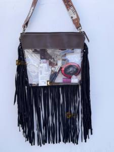 Sac à main transparent Western Fringe en cuir sculpté à la main, élégant et polyvalent, pour femme - Product Image 4