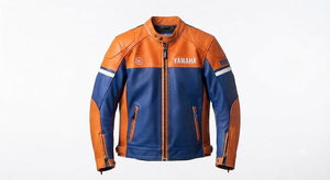 MotoCP Ramaha <b>Racing</b> <b>Jacket</b>/Chaqueta Stylish Leather Riding Gear Protection Level 2 CE Certified - Product Image 1