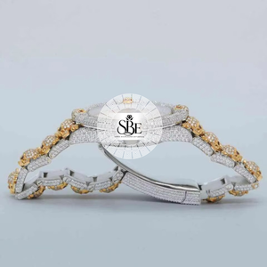 Reloj de Lujo para Hombre con Diamantes, Cuarzo, Correa de Acero Inoxidable Cuadrada, Cristal de Zafiro, Cronógrafo, Números Romanos, Pantalla Analógica - Product Image 2
