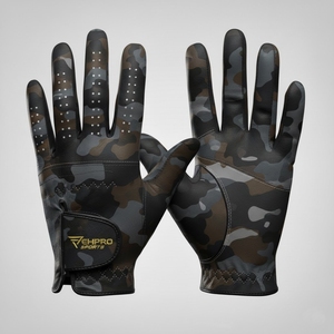 Nouveaux gants de golf en cuir Cabretta au design camouflage de luxe, taille personnalisée pour hommes et femmes, fabrication et fournisseur de gants de sport - Product Image 1