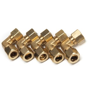 Raccord coudé à compression 90 degrés, diamètre extérieur 1/2 pouce, raccord à compression en laiton - Product Image 3