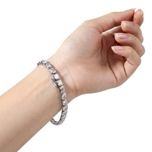 Wholesale DEF Color VS VVS Clarity Emerald Lab Grown Diamond 10K 14K 18K Solid Gold Minimalist Bezel Set Wedding Tennis <b>Bracelet</b> - Product Image 6