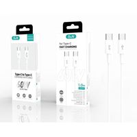 Câble de charge rapide et de transfert de données S&N Type C vers Type C 60W 1,0 m pour téléphone portable en matériau TPE