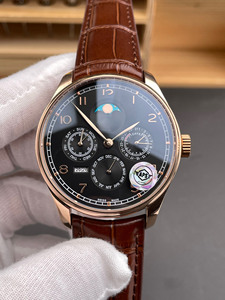 Mature Men's Luxurious Brown Strap, Banquet, Business and Casual Perpetual Calendar Moon Phase Automatic <b>Mechanical</b> Men's <b>Watch</b> - Product Image 2
