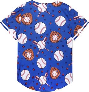 Maillot de baseball respirant sublimé sur mesure, entièrement boutonné, équipement d'équipe, veste de baseball aux couleurs vives pour hommes - Product Image 2