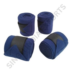 Juego de 4 vendajes y envolturas para patas de caballo en rojo, azul, marino, negro, rosa y blanco, de forro polar, 300x10cm, en caja - Product Image 4