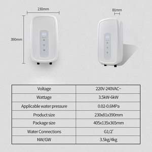 เครื่องทำน้ำอุ่นไฟฟ้าแบบทันที ประหยัดพลังงาน LED ควบคุมด้วยระบบหมุน 220V 5000W พร้อมระบบป้องกันความร้อนเกิน เหมาะสำหรับห้องน้ำ ฝักบัว IP - Product Image 4
