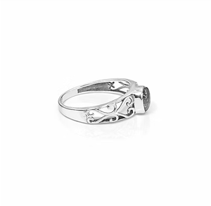 High Quality <b>Labradorite</b> Gemstone <b>Ring</b> (2.3 Grams) Designer Polished Band Luxury Jewelry for Everyday Wear and Weddings - Product Image 2