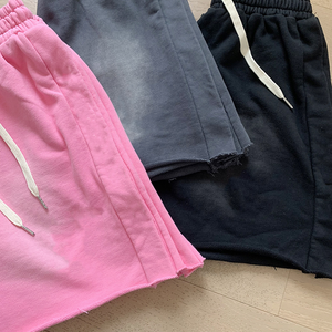 Custom Logo Men Cotton Sweat Shorts <b>Elastic</b> Waist Casual Quick Dry Breathable Drawstring Closure Summer Gym Running Sportswear - Product Image 3