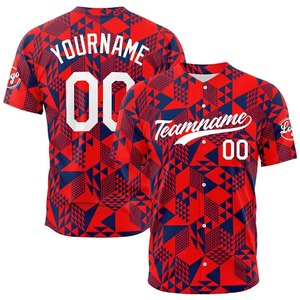 Camiseta de Béisbol Sublimada Personalizada con Nombre de Equipo 00, Unisex, Manga Corta, Poliéster, Absorbe la Humedad, Corte Regular, para Todas las Temporadas - Product Image 1