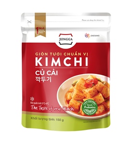 Kimchi de rábano 150g - JONGGA Kimchi No.1 Kimchi Corea - Listo para usar - 6 meses de duración - Kimchi probiótico fermentado auténtico - Product Image 1