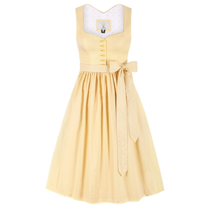 Women's Vintage Dirndl <b>Dress</b> A-Line Midi Short Sleeve Velvet <b>Ruffle</b> Sleeve Pleated Hem with Belt Natural Waistline - Product Image 5