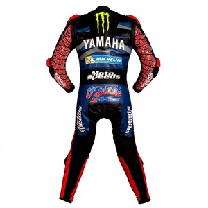 ชุดแข่งรถมอเตอร์ไซค์ Fabio Quartararo MotoCP รุ่น Ramaha ทำจากหนังวัว/หนังจิงโจ้ สำหรับขับขี่บนสนาม/ขี่มอเตอร์ไซค์  ระดับ CE Level 2 - Product Image 2