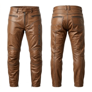 Handmade Genuine Leather <b>Motorbike</b> Personalized <b>Trousers</b> <b>Men</b> Women Custom Sizing Track Riding - Product Image 4