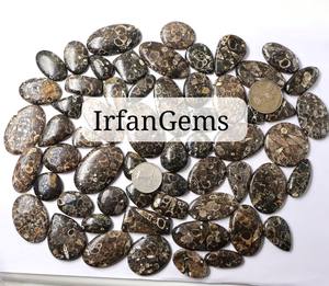 Cabujón de ágata Turritella pulido hecho a mano, piedra preciosa Natural de alta calidad en forma de corazón cuadrado para uso en joyería, piedras preciosas sueltas - Product Image 1