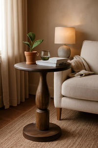 Mesas de Centro con Tapa de Madera, Nuevo Diseño, Estructura de Metal Dorado, Juego de Muebles para Sala de Estar, Mesas Redondas Doradas de Perfect Enterprises - Product Image 2