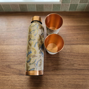 Juego de Termo y Taza de Cobre con Diseño Bohemio, Vajilla Portátil para Viajes - Product Image 5