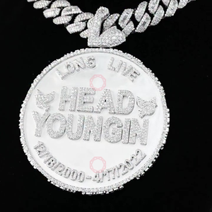 Collar Hip Hop con Símbolo de Cabeza de Joven, Joyería Fina con Circonitas, Colgantes y Dijes, Joyería Urbana para Hombre, Venta al por Mayor - Product Image 2