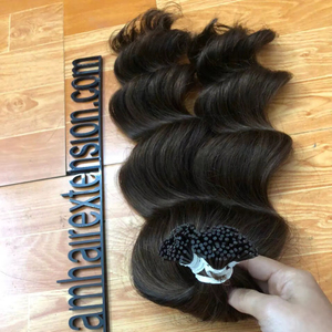 ผมต่อแบบมีปลายหยิกเป็นลอนคู่ผมต่อแบบ100% ผมมนุษย์แท้จากฮานอย100กรัม - Product Image 1