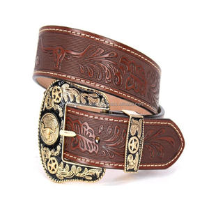 Cinturón de herramientas de mano de cuero occidental para hombres y mujeres con hebilla de vaquero elegante y cinturón de cuero con lazo - Product Image 2