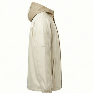 Veste imperméable à capuche unisexe pour l'hiver, vente en gros, personnalisation du logo sur le devant, style urbain, coupe-vent léger de qualité supérieure - Product Image 4