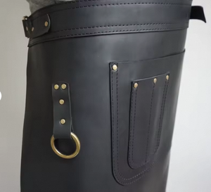 <b>Black</b> Wholesale Genuine Leather <b>Apron</b> Custom Branding BBQ Chef Barista Work <b>Apron</b> Durable <b>Apron</b> Handmade Leather <b>Apron</b> - Product Image 4