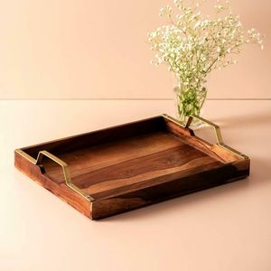 American Style Wooden <b>Tray</b> For <b>Snacks</b> Cookie Drinks Table Accessories Decorative <b>Trays</b> Handcrafts Serving <b>Tray</b> For Parties - Product Image 6