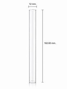 Tube indicateur de niveau d'eau en verre borosilicate de haute qualité G010-14-59-A, résistant à la chaleur, pour bouilloires électriques, 12x162.60 mm. - Product Image 3