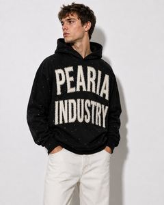 Sweat-shirt à capuche personnalisé pour homme, coupe oversize, uni, avec logo frontal, en molleton 100% coton, style streetwear, écologique - Product Image 1