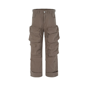 Men's <b>Slim</b> Fit Canvas Cargo Pants Midweight Quick Dry Breathable Regular Size Casual Outdoor Workwear Multi-Pockets - Product Image 1