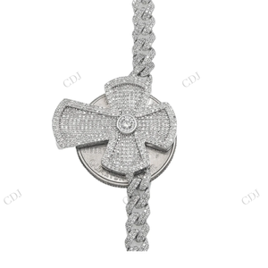 8MM 22" Trendy 925 Sterling Silver Cuban Link <b>Chain</b> Hip-Hop Style Unisex Wide Moissanite Wedding Necklace - Product Image 2