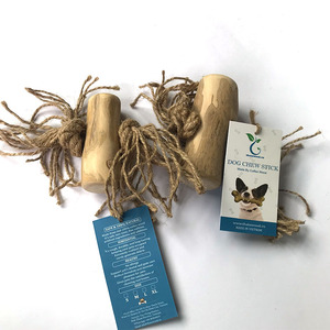 ของเล่นไม้สำหรับสุนัขพร้อมพู่เชือก วัสดุธรรมชาติทนทานสำหรับใช้ในร่ม สไตล์เรียบง่าย อุปกรณ์สำหรับสัตว์เลี้ยง - Product Image 4