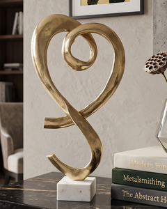 High Quality Eco-Friendly Handmade Decorative Sculptures Irregular Shape Aluminum Casted Attractive <b>Table</b> Objects for Modern - Product Image 1