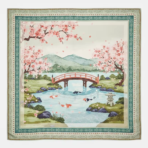 ผ้าพันคอแฟชั่นดีไซน์ทันสมัย พิมพ์ลายสวยงาม ผ้าคลุมศีรษะแบบฮิญาบ ผ้าพันคอไหมเนื้อนุ่ม ผ้าพันคอสี่เหลี่ยม คอลเลคชั่นขายส่ง - Product Image 1