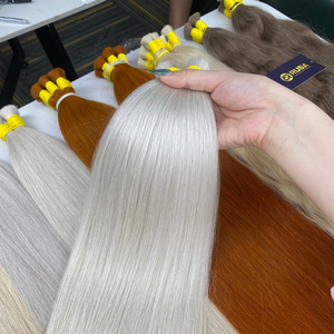 Extensiones de Cabello Humano Vietnamita al por Mayor, Cabello Virgen a Precio de Mayoreo, Color Platino, Largo y Liso - Product Image 5
