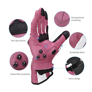 Guantes de Motocicleta Resistentes, Guantes de Seguridad para Motociclistas con Protección Contra Impactos, Diseño Flexible para los Dedos, Muñequera Cómoda - Product Image 4