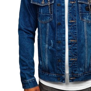 Veste en jean personnalisée pour homme, respirante, écologique, en polyester/nylon, coton lourd lavé, style streetwear décontracté, fabrication OEM - Product Image 3