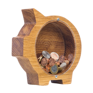 Tirelire en bois en gros avec fenêtre transparente en acrylique, boîte à monnaie unique, cadeau d'anniversaire pour enfants et adultes, du Vietnam - Product Image 2