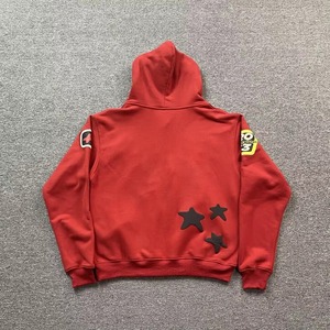 Sweat à capuche unisexe surdimensionné en coton épais de haute qualité avec lettres imprimées en relief, style streetwear décontracté pour homme - Product Image 2