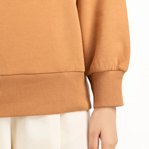 Pull en molleton de coton tricoté pour femme, couleur unie, col à capuche, décontracté, pour l'hiver, anti-plis, imprimé dessin animé - Product Image 4